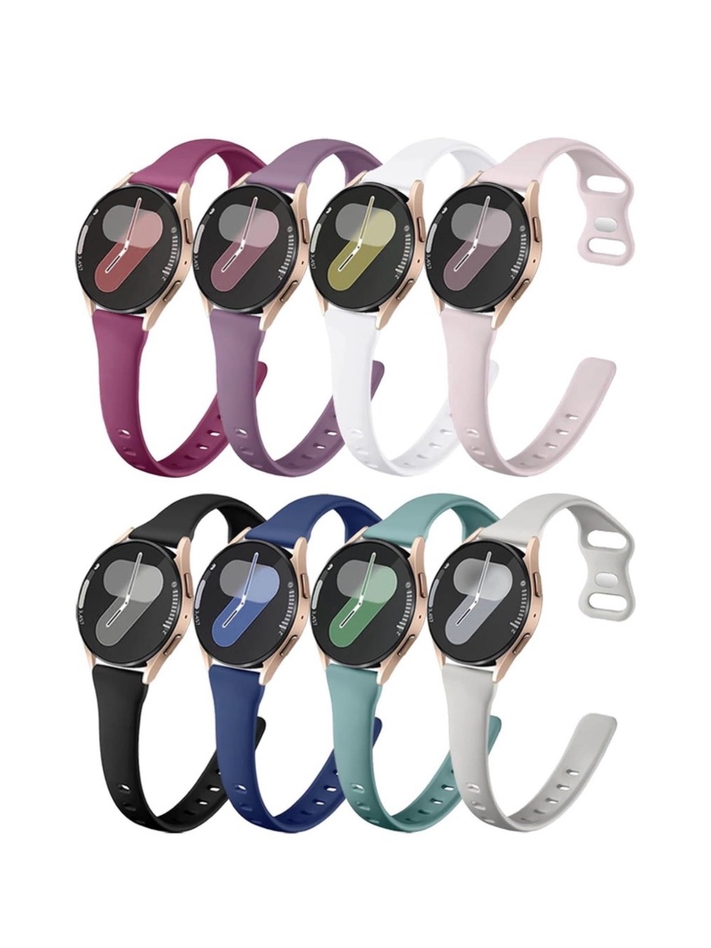 Silicone Replacement Watch Band for Round Smartwatches - Multiple Colors